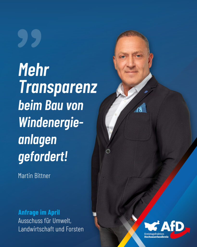 Mehr Transparenz beim Bau von WEG gefordert - Martin Bittner